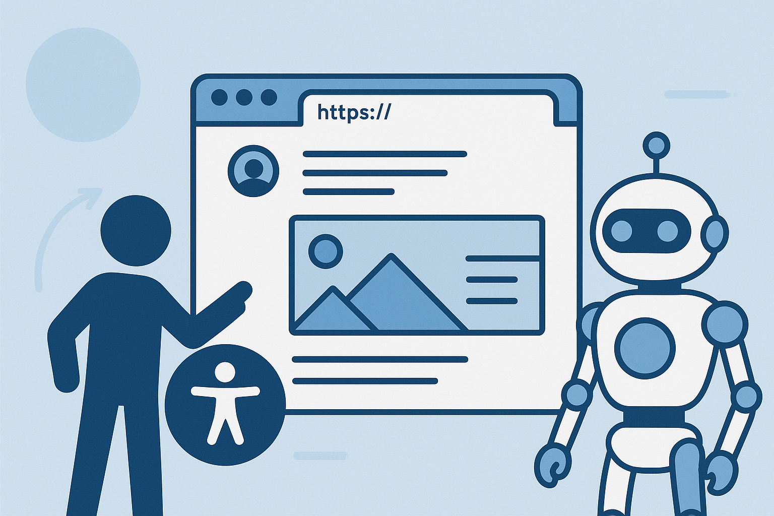 A person and a robot browsing the web together